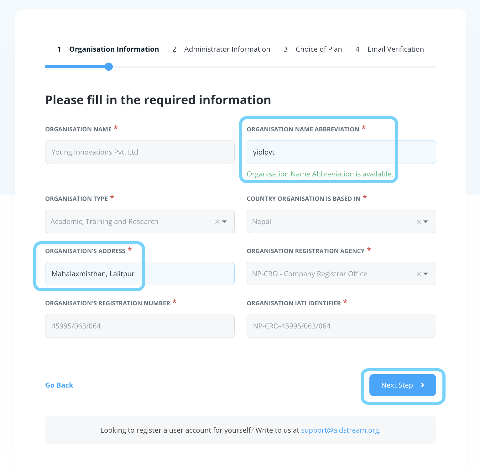 How to register an organisation on AidStream? – AidStream